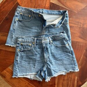 Set of TWO J. Crew blue denim shorts :: size 27